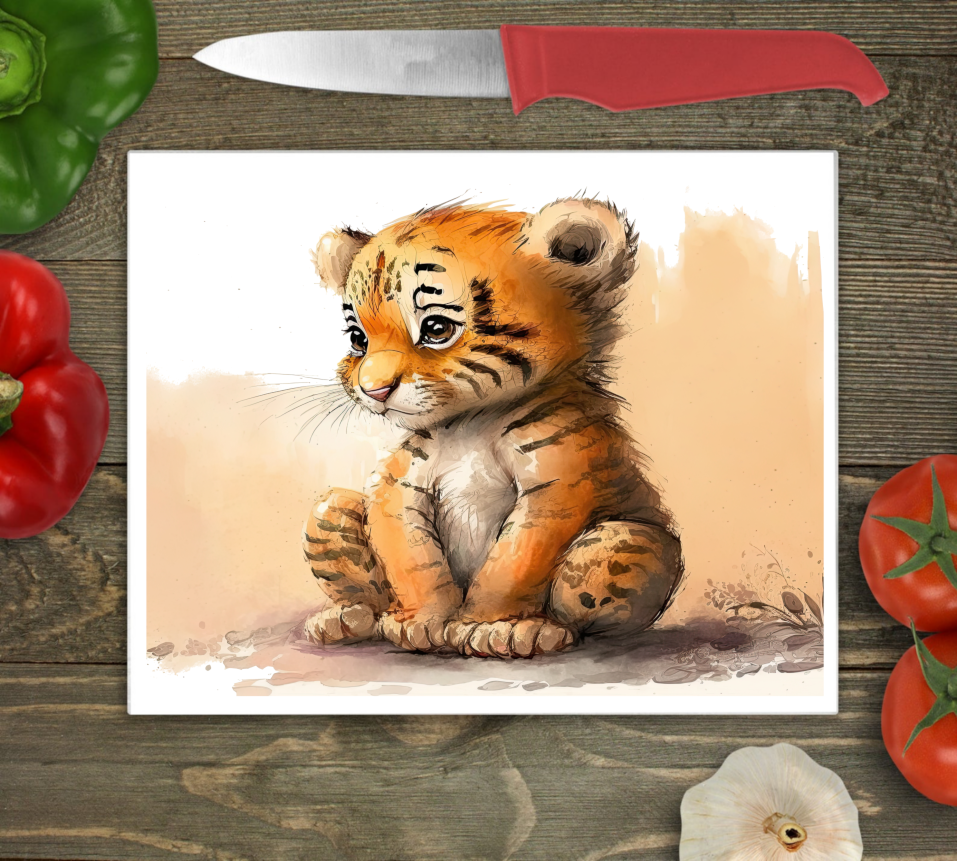 Tiger Glass Chopping Board, Tiger Glass Chopping Board, Worktop